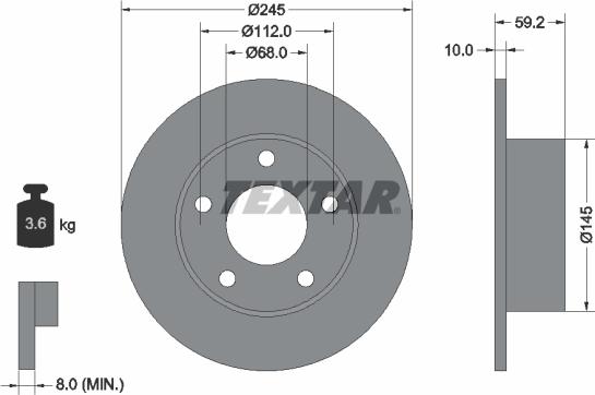 Textar 92022800 - Kočioni disk www.molydon.hr