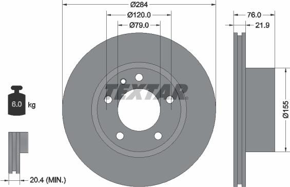 Textar 92022300 - Kočioni disk www.molydon.hr