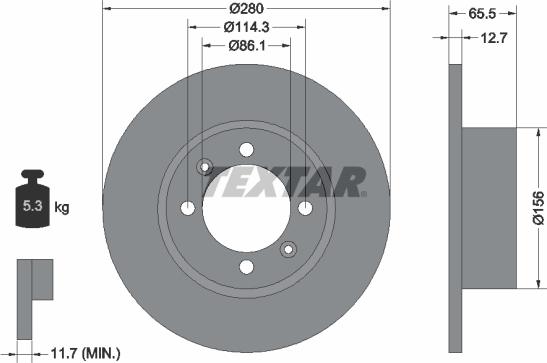 Textar 92027600 - Kočioni disk www.molydon.hr