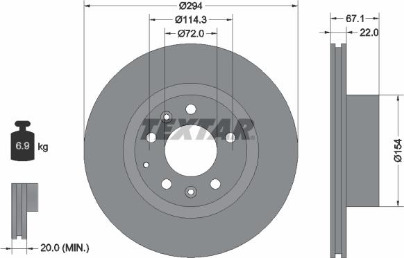 Textar 92079500 - Kočioni disk www.molydon.hr