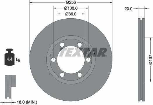 Textar 92079600 - Kočioni disk www.molydon.hr