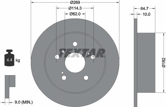 Textar 92079300 - Kočioni disk www.molydon.hr