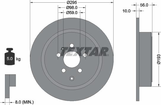 Textar 92074100 - Kočioni disk www.molydon.hr