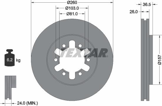 Textar 92074700 - Kočioni disk www.molydon.hr