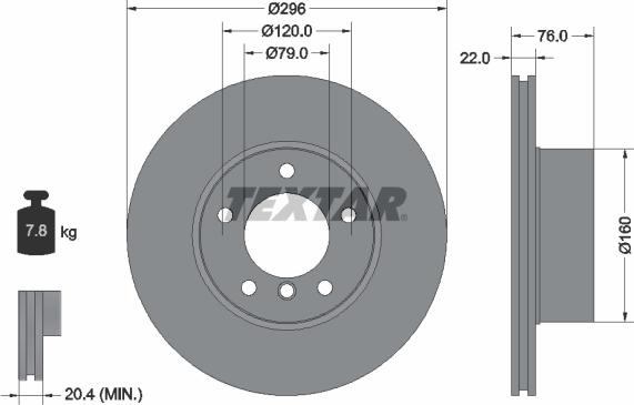 Textar 92075005 - Kočioni disk www.molydon.hr