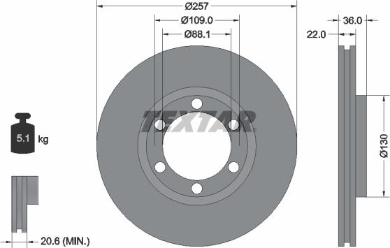 Textar 92075800 - Kočioni disk www.molydon.hr