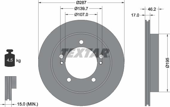 Textar 92076400 - Kočioni disk www.molydon.hr