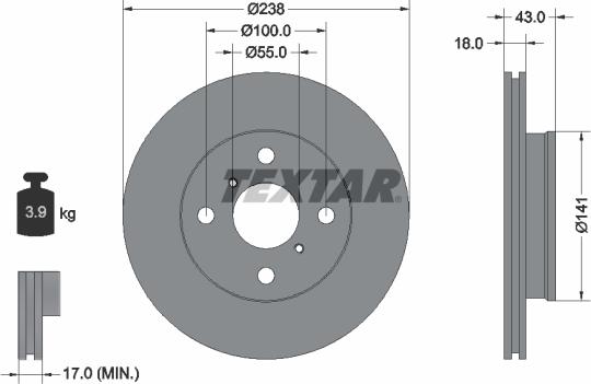 Textar 92076500 - Kočioni disk www.molydon.hr