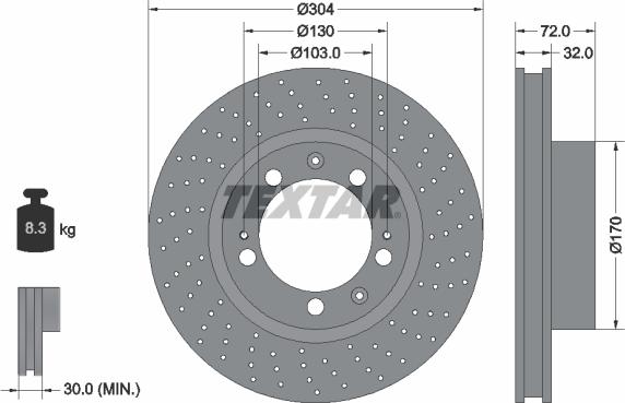 Textar 92076105 - Kočioni disk www.molydon.hr