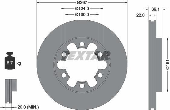 Textar 92070100 - Kočioni disk www.molydon.hr