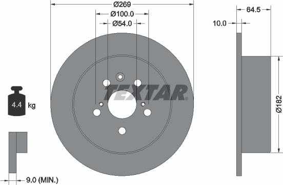 Textar 92070800 - Kočioni disk www.molydon.hr