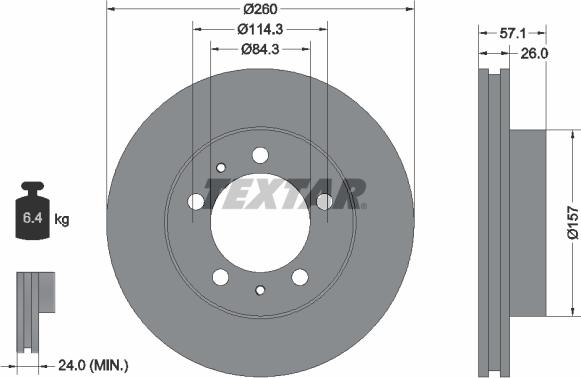 Textar 92070200 - Kočioni disk www.molydon.hr