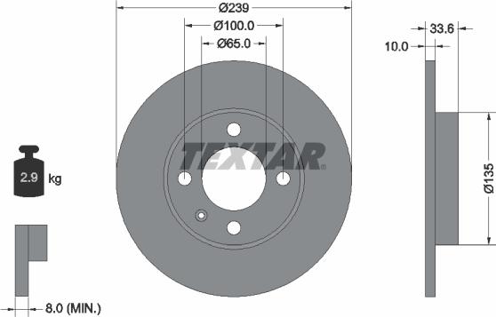 Textar 92071900 - Kočioni disk www.molydon.hr