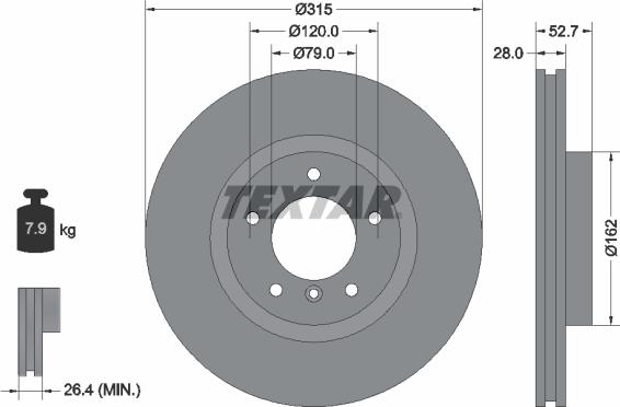 Textar 92071100 - Kočioni disk www.molydon.hr