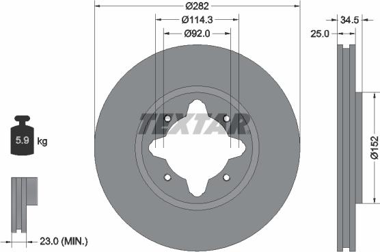 Textar 92078100 - Kočioni disk www.molydon.hr