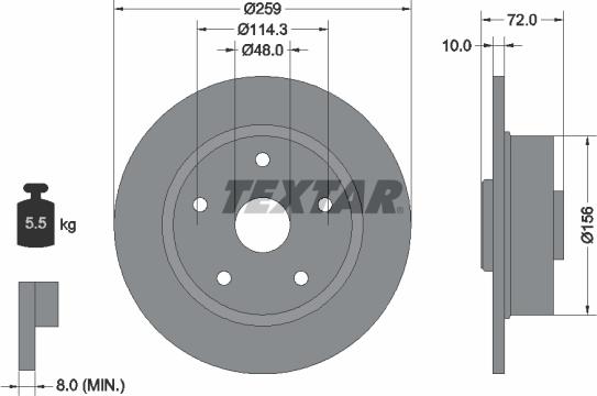 Textar 92078800 - Kočioni disk www.molydon.hr