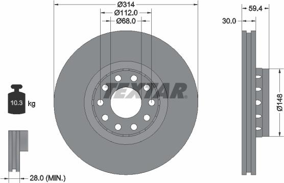 Textar 92073200 - Kočioni disk www.molydon.hr