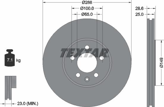 Textar 92072805 - Kočioni disk www.molydon.hr