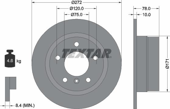 Textar 92072303 - Kočioni disk www.molydon.hr