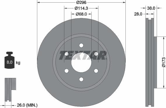 Textar 92199600 - Kočioni disk www.molydon.hr