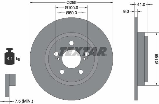 Textar 92199800 - Kočioni disk www.molydon.hr