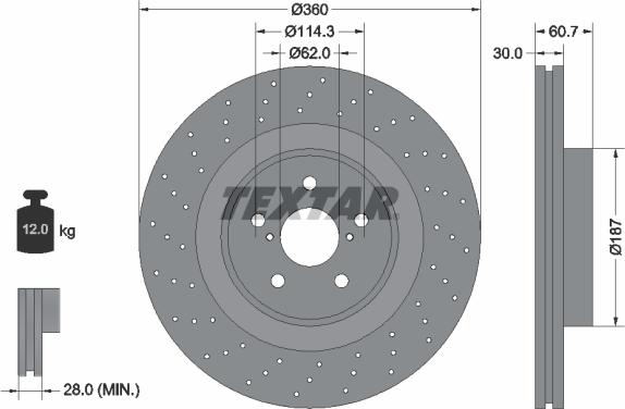 Textar 92199703 - Kočioni disk www.molydon.hr