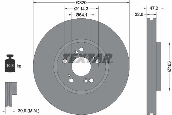 Textar 92194900 - Kočioni disk www.molydon.hr