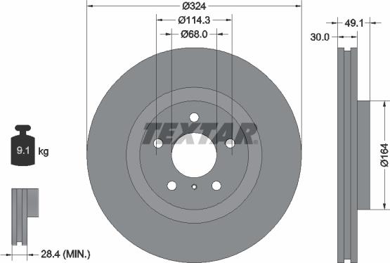 Textar 92194203 - Kočioni disk www.molydon.hr