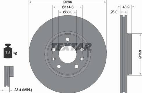 Textar 92195600 - Kočioni disk www.molydon.hr