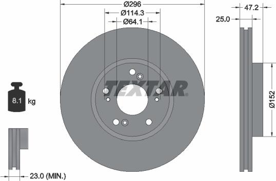 Textar 92195000 - Kočioni disk www.molydon.hr