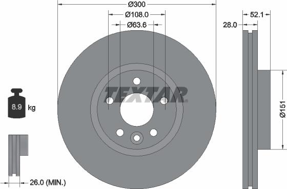 Textar 92196905 - Kočioni disk www.molydon.hr