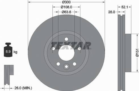 Textar 92196900 - Kočioni disk www.molydon.hr