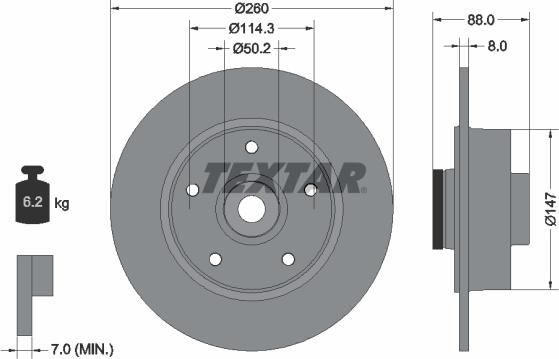 Textar 92196003 - Kočioni disk www.molydon.hr