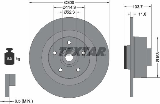 Textar 92196103 - Kočioni disk www.molydon.hr