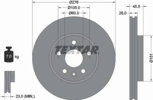 Textar 92198900 - Kočioni disk www.molydon.hr