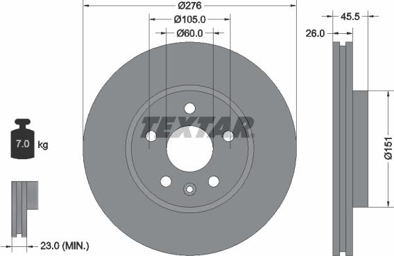 Textar 92198903 - Kočioni disk www.molydon.hr