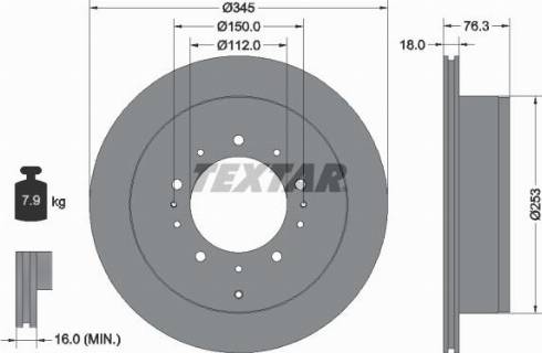 Textar 92198500 - Kočioni disk www.molydon.hr