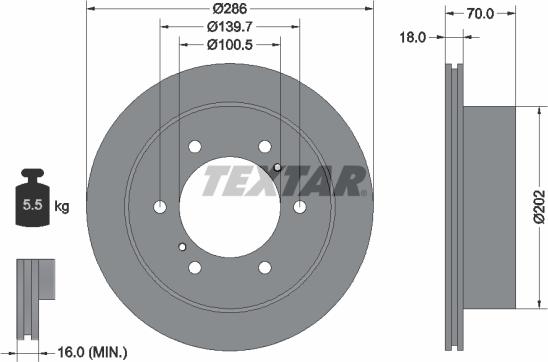 Textar 92198303 - Kočioni disk www.molydon.hr