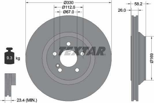 Textar 92197903 - Kočioni disk www.molydon.hr