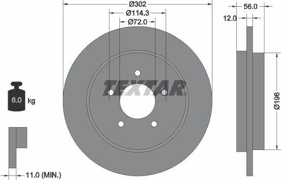 Textar 92197803 - Kočioni disk www.molydon.hr