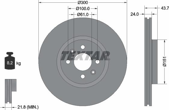 Textar 92149500 - Kočioni disk www.molydon.hr