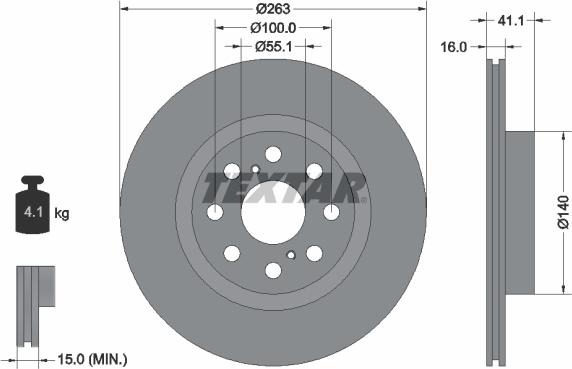 Textar 92149700 - Kočioni disk www.molydon.hr