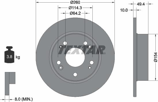 Textar 92144600 - Kočioni disk www.molydon.hr