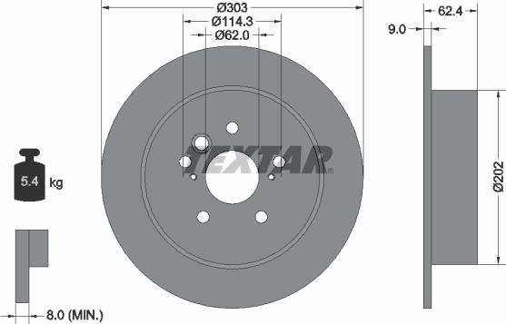 Textar 92144100 - Kočioni disk www.molydon.hr