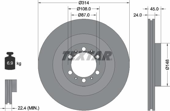 Textar 92144800 - Kočioni disk www.molydon.hr