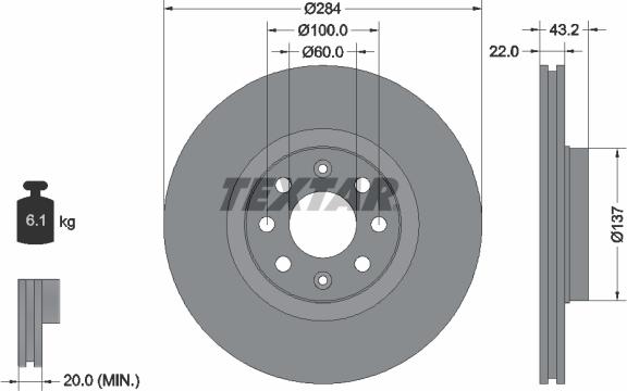 Textar 92145800 - Kočioni disk www.molydon.hr