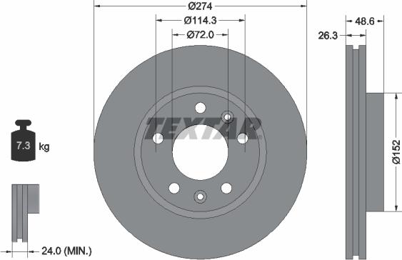 Textar 92146900 - Kočioni disk www.molydon.hr