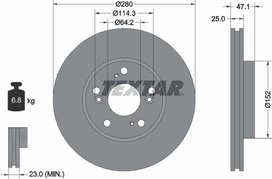 Textar 92146600 - Kočioni disk www.molydon.hr