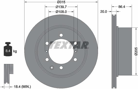 Textar 92146700 - Kočioni disk www.molydon.hr