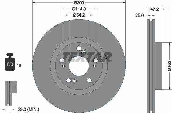 Textar 92140900 - Kočioni disk www.molydon.hr